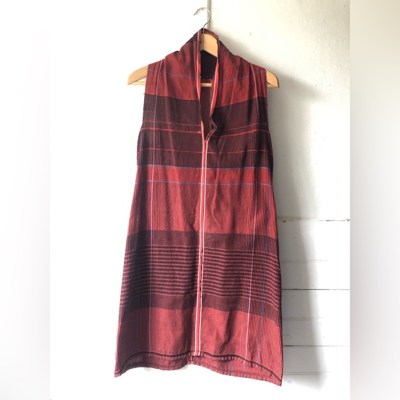 NEW Irene Peukes PLA Handwoven Guata Va Vest D2 V-Neck Open Weave Back Dress XS - Picture 5 of 13